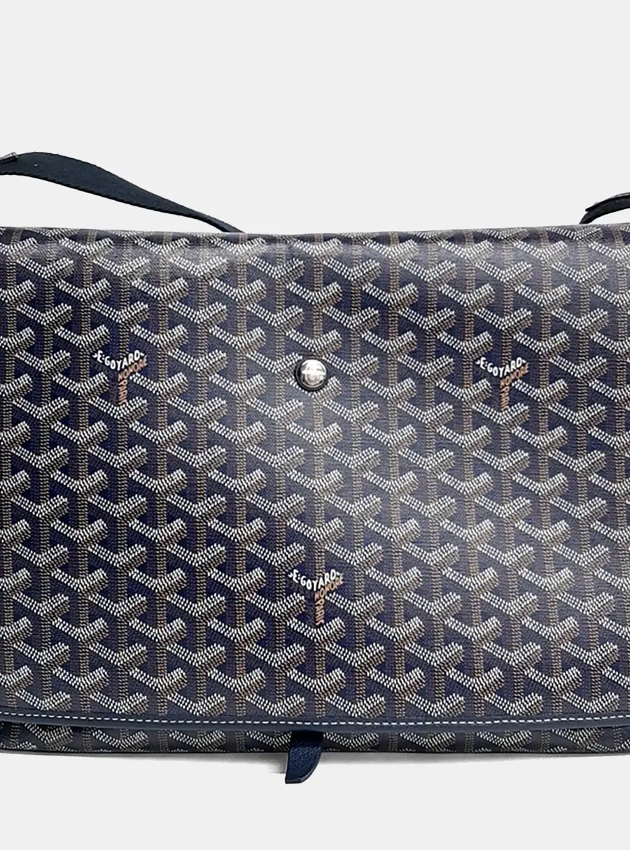 Goyard Navy Blue PVC Caffetien Messenger Bag MM