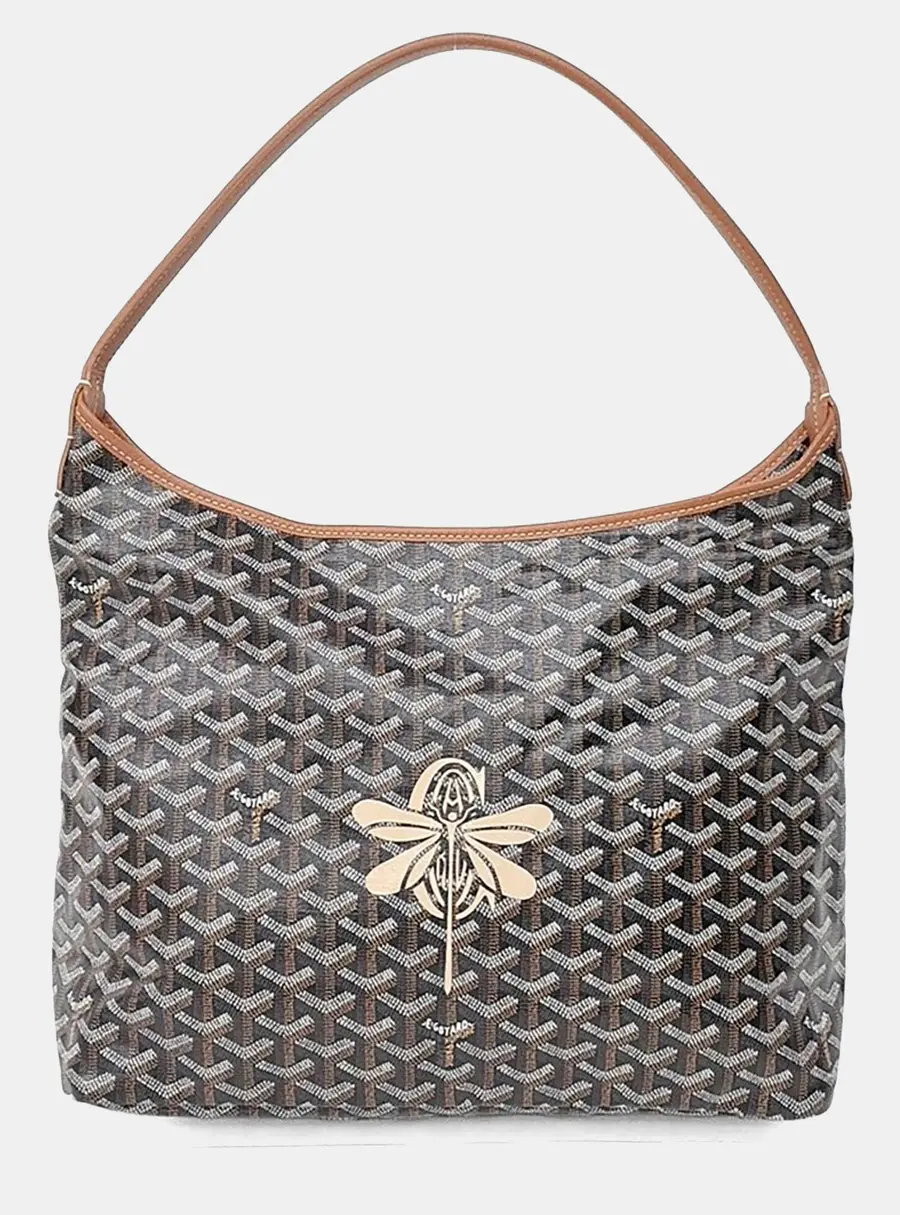 Goyard Marquage Boheme Brown Canvas Hobo Bag PM