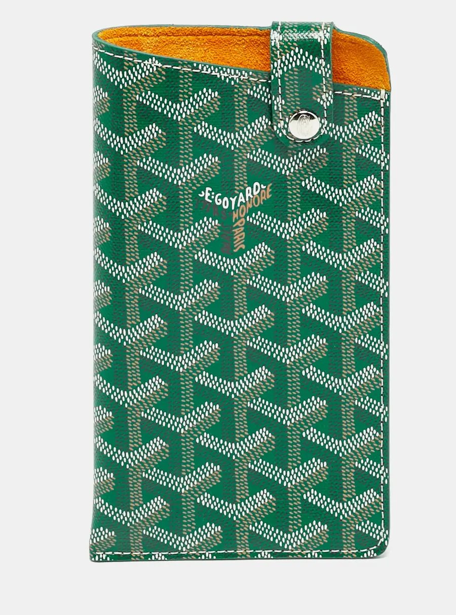 Goyard Montmartre GM Case Green Goyardine Coated Canvas
