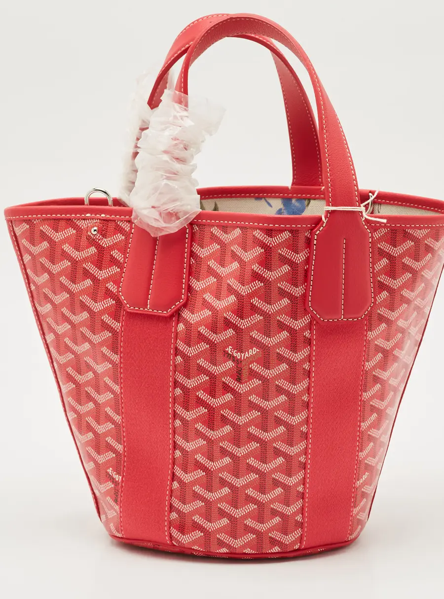 Goyard Fuchsia Goyardine Coated Canvas and Leather Belharra PM Tote