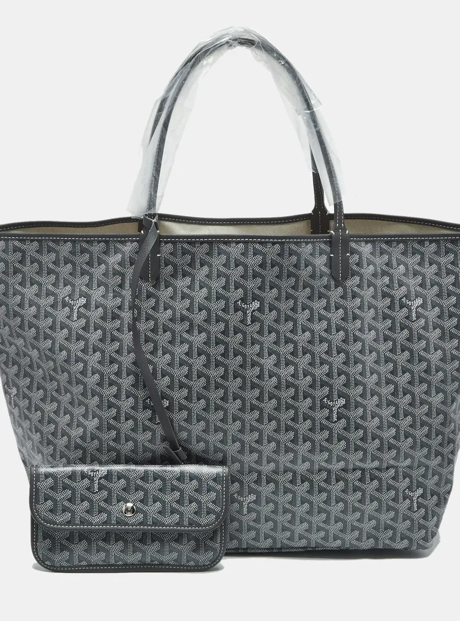Goyard Grey Goyardine Coated Canvas and Leather Saint Louis GM Tote