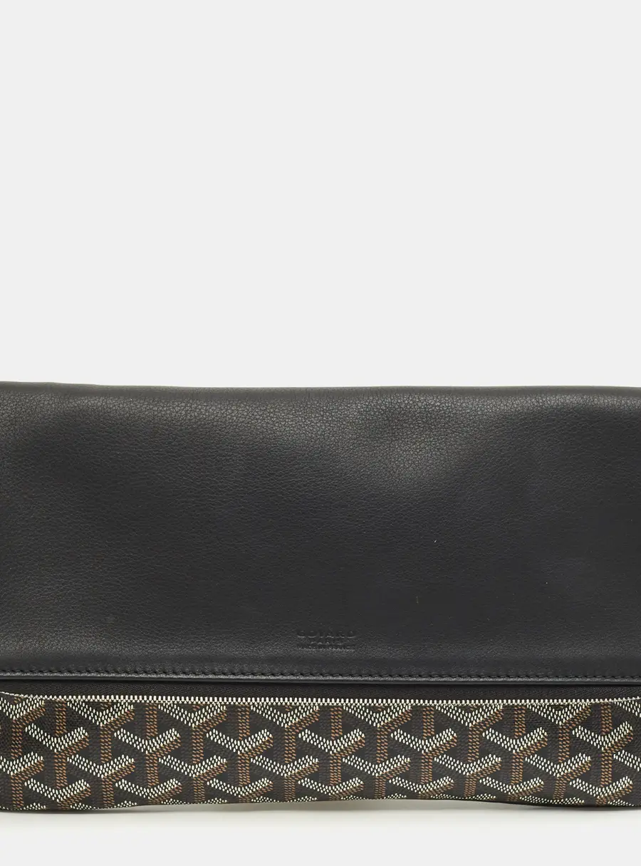 Goyard Black Goyardine Coated Canvas and Leather Sainte Marie MM Clutch