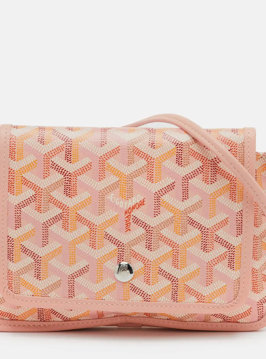 Goyard Plumet Pink Goyardine Coated Canvas and Leather Pocket Wallet