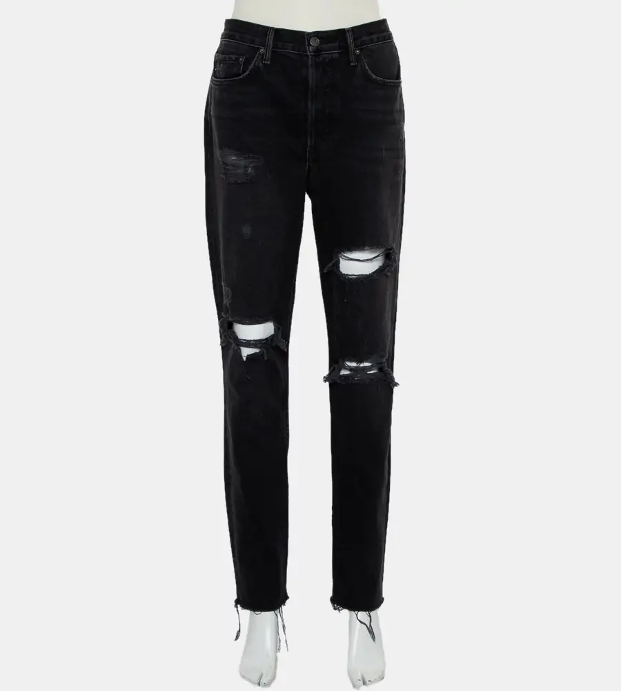 Grlfrnd Black Denim Distressed Skinny Karolina Jeans M