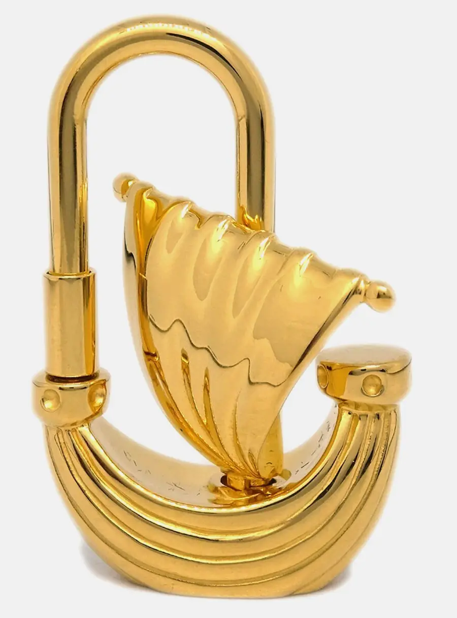Hermes L'Air de Paris Yacht Gold Cadena Lock Bag Charm