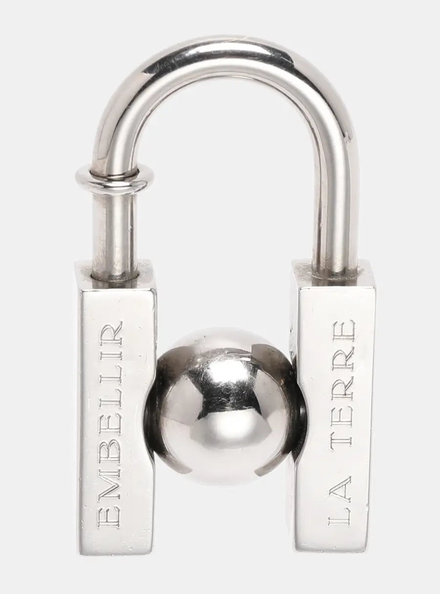 Hermès Silver Tone Hardware Cadena Lock Charm