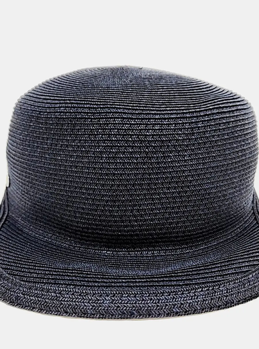 Hermes Navy Blue Paper Polyester Hat