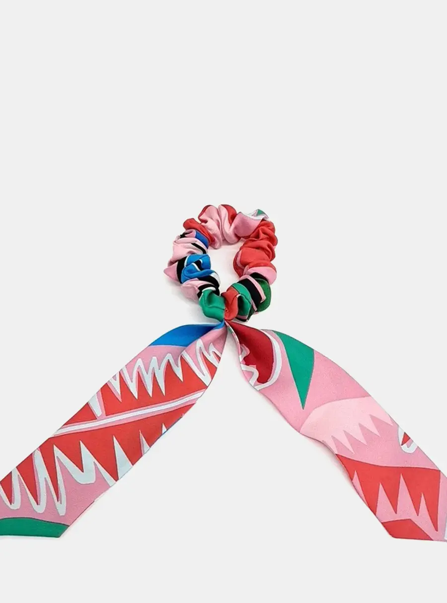 Hermes silk hair scrunchie