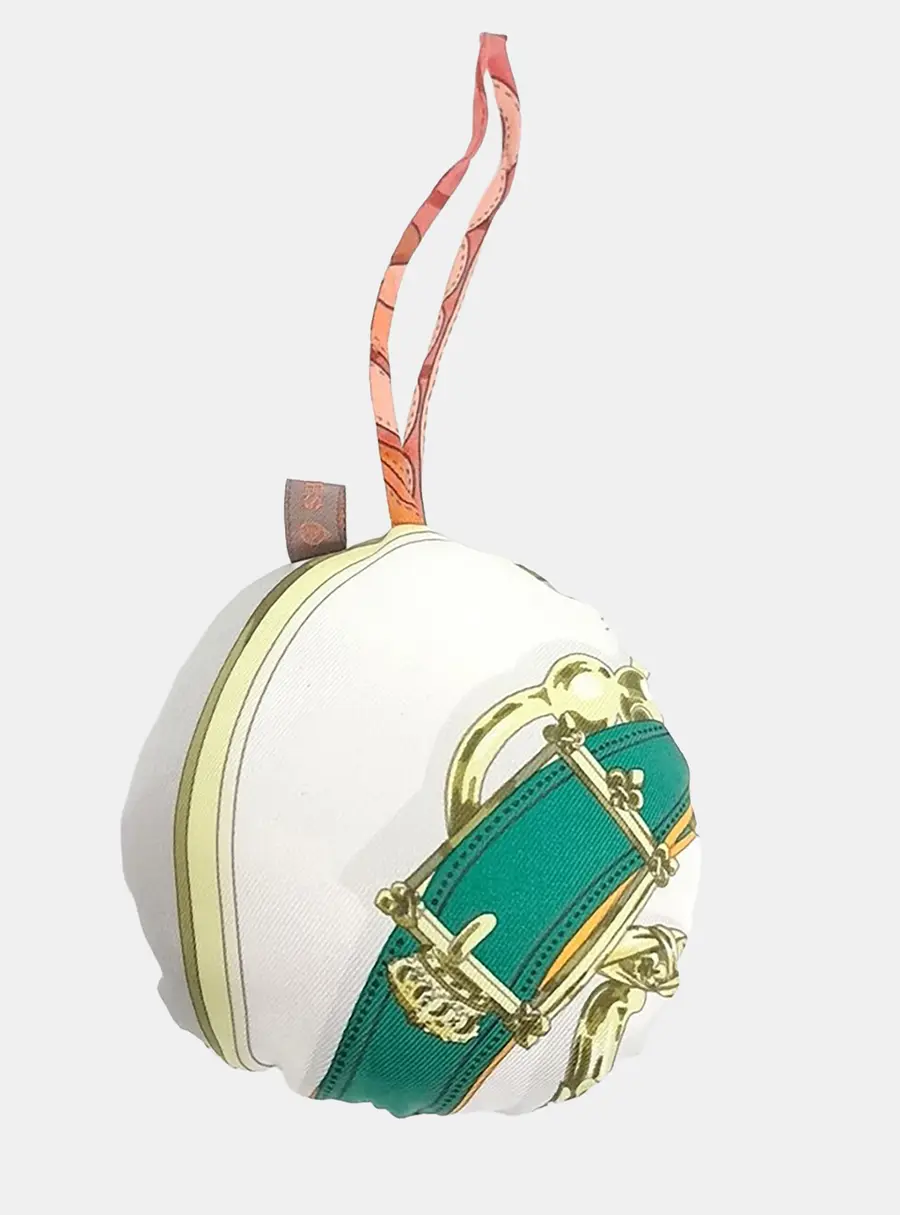 Hermes Petit Hache Silk Bag Charm