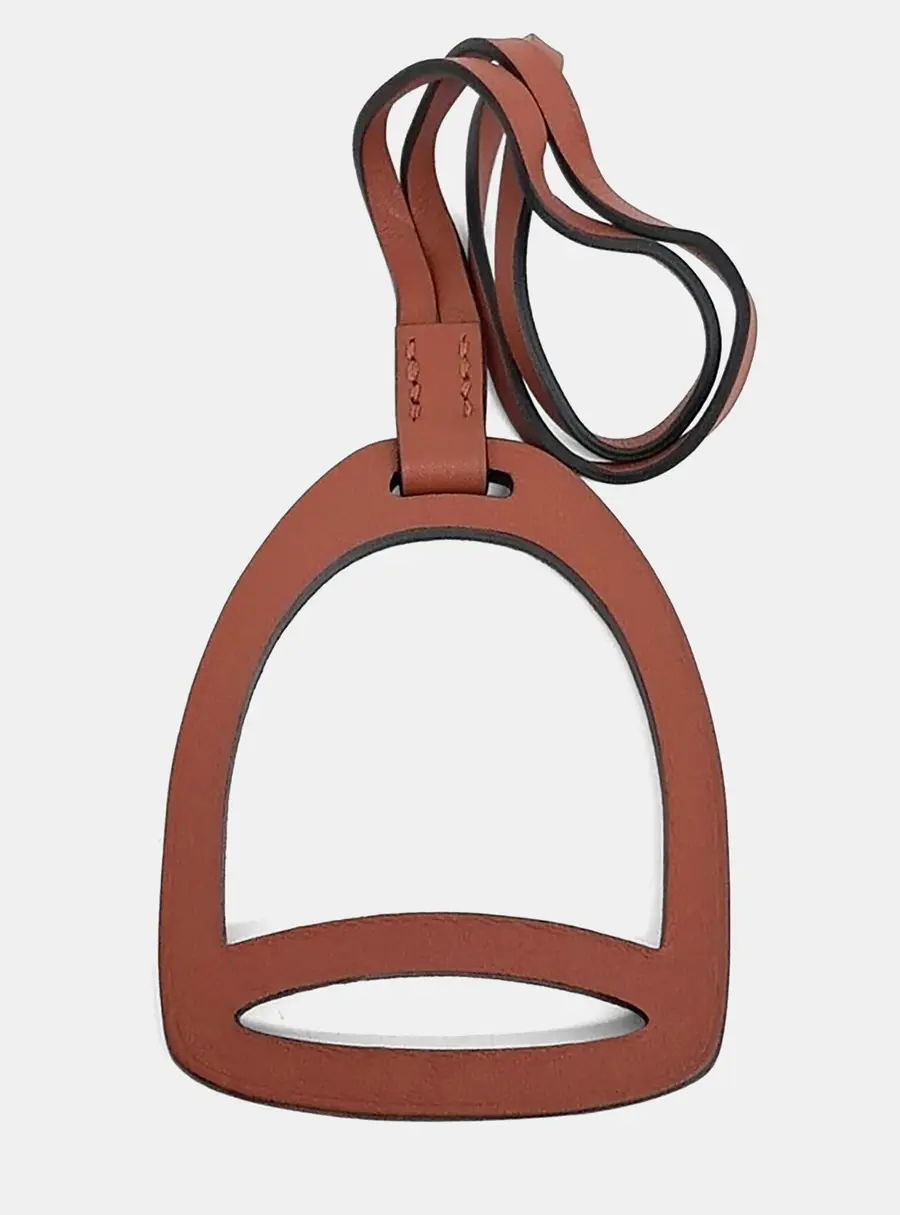 Hermes Brown Leather Bag charm