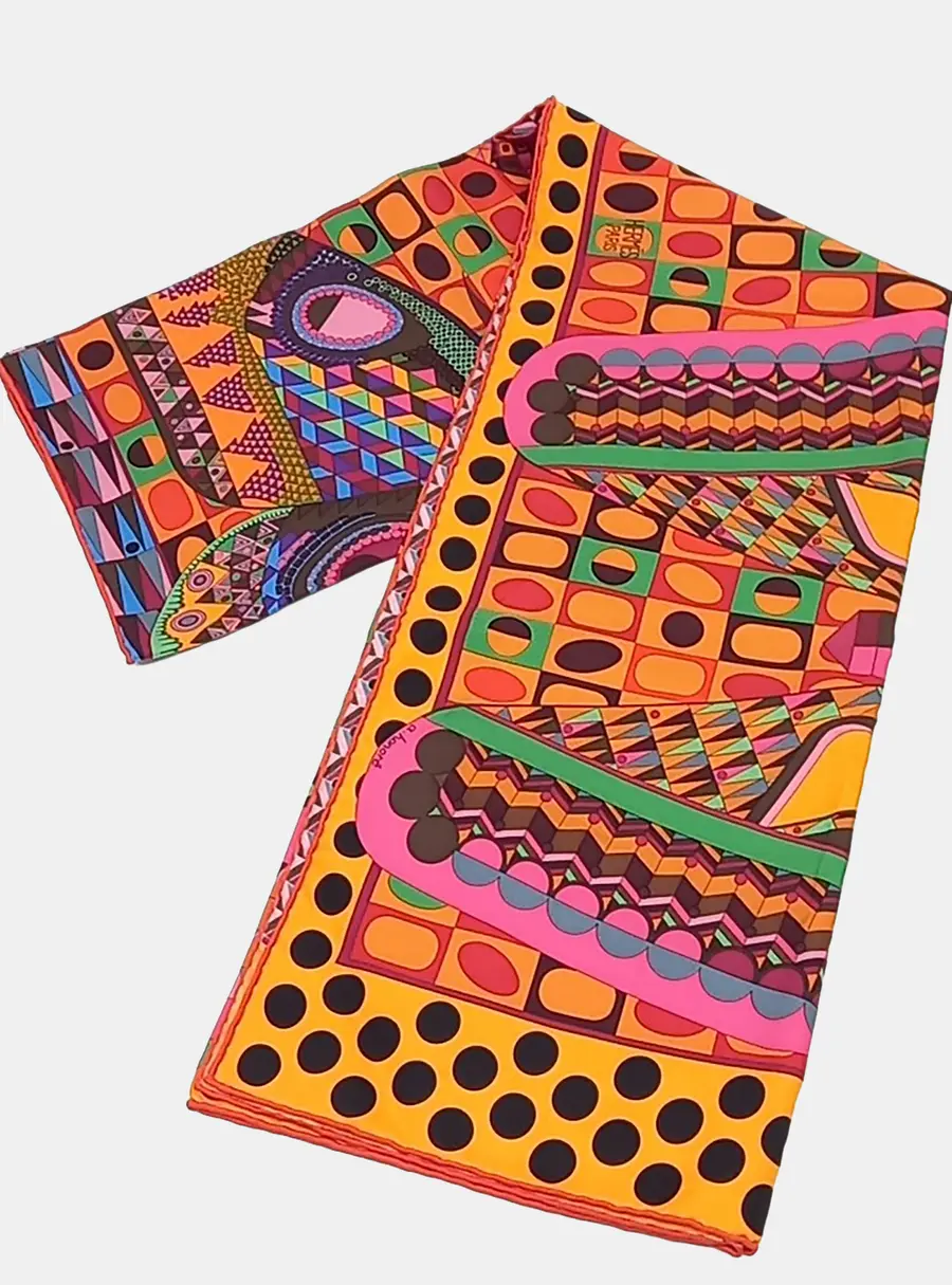 Hermes Multicolor Silk Scarf