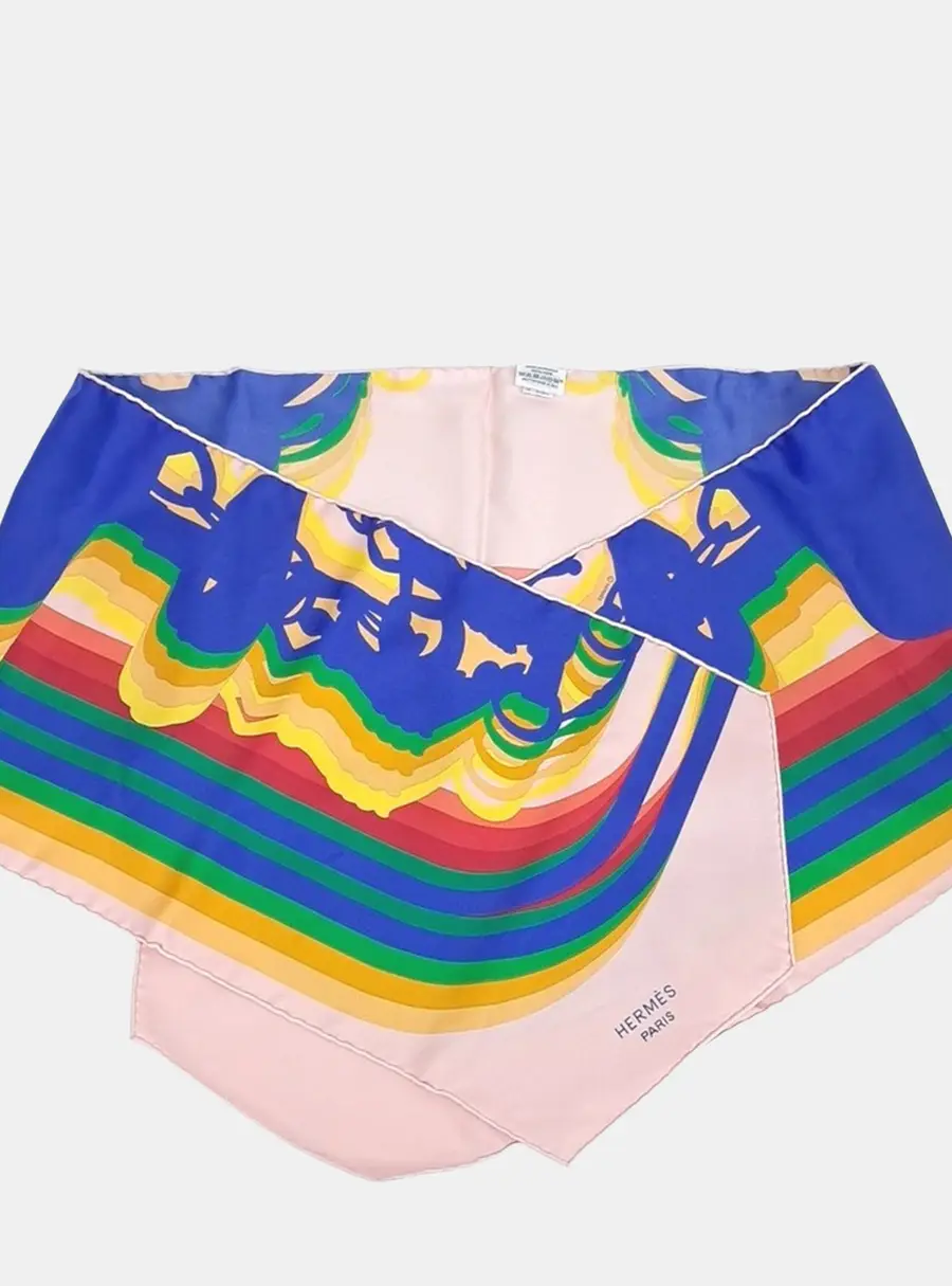 Hermes Multicolor Silk Scarf