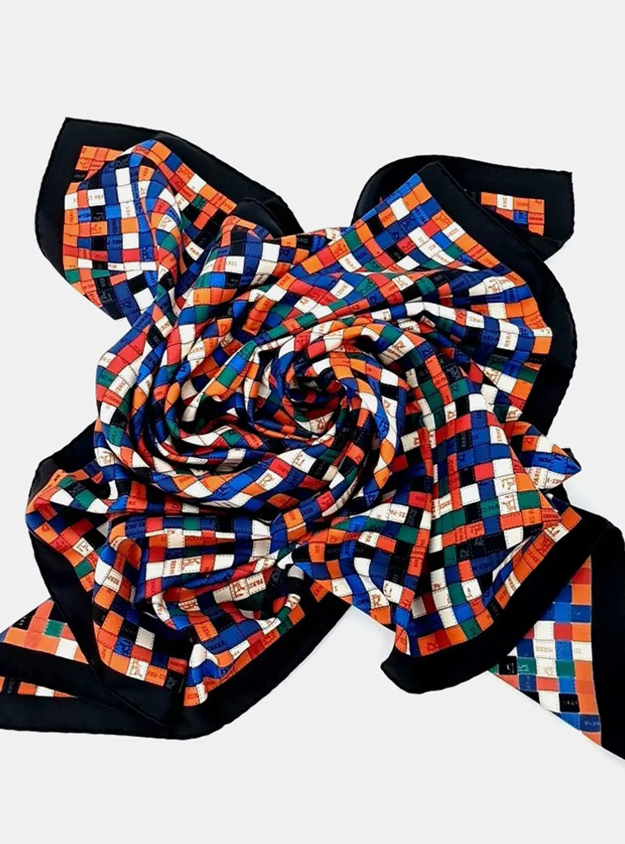 Hermes Multicolor Silk Scarf