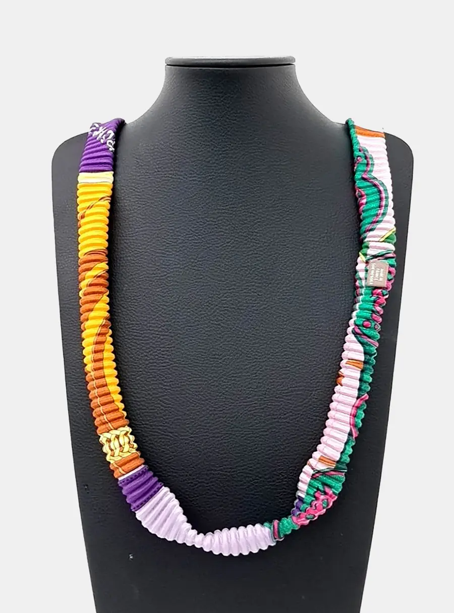 Hermes Petit H silk Necklace Multicolor