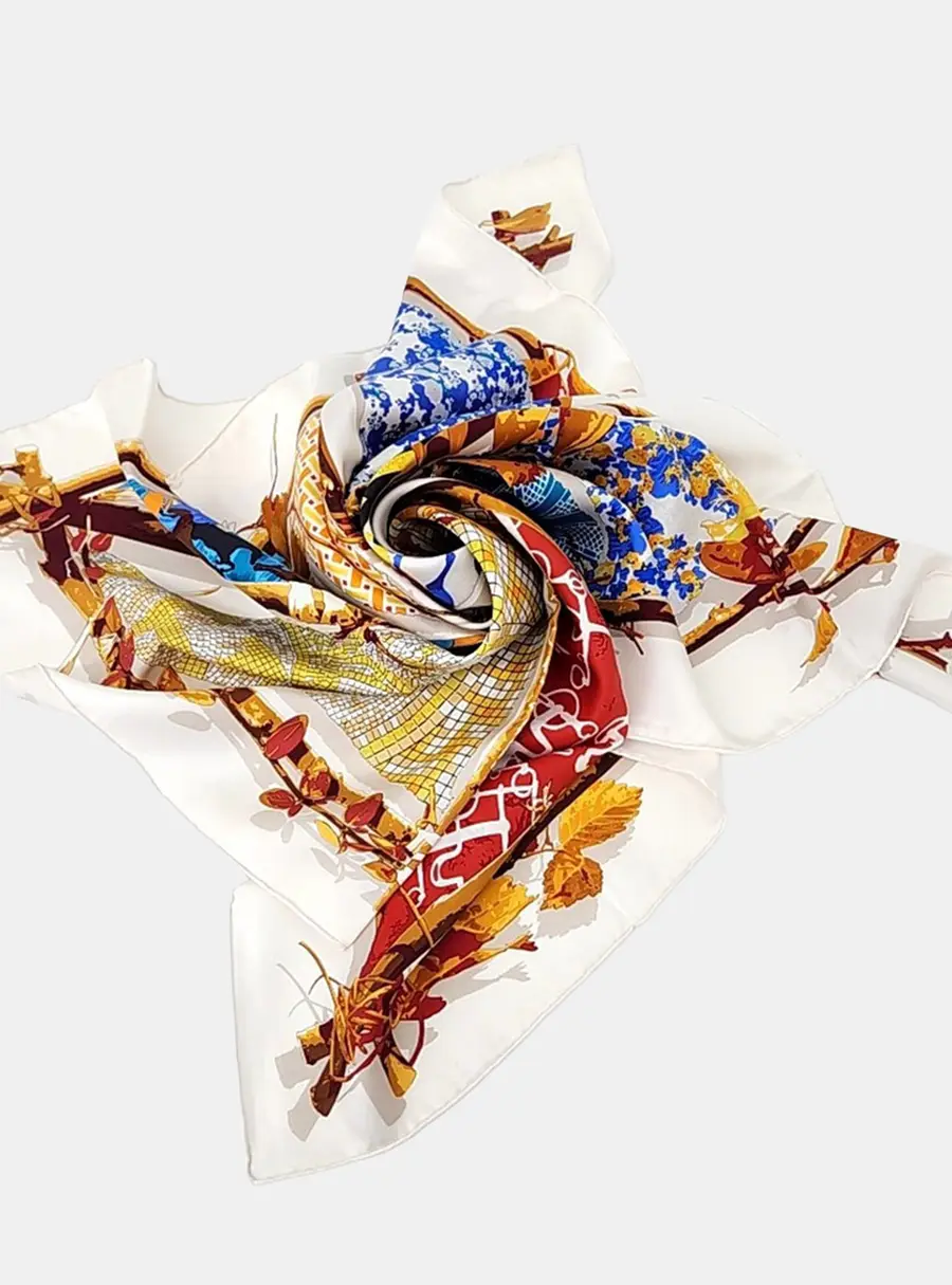 Hermes Multicolor Silk Scarf