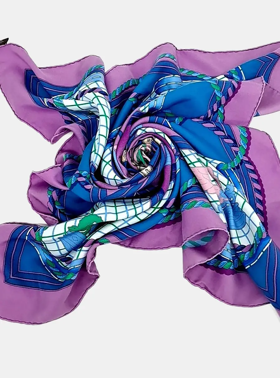 Hermes Multicolor Silk Scarf