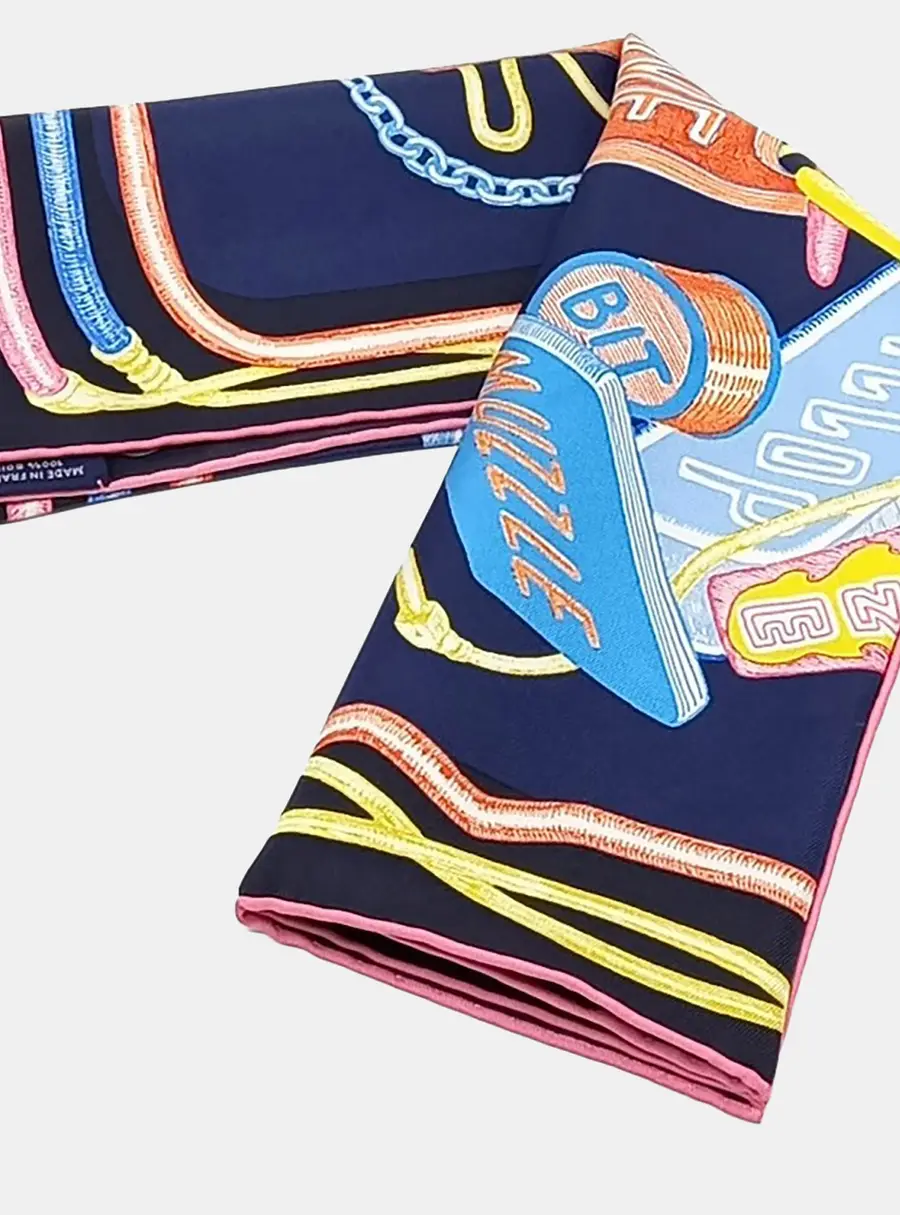 Hermes Multicolor Silk Scarf