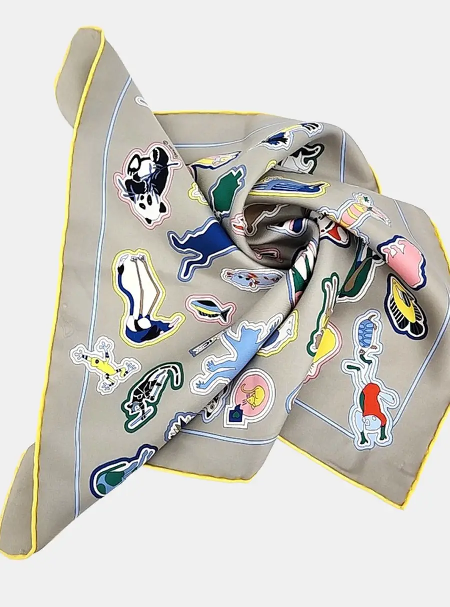 Hermes Petite Multicolor Silk Scarf