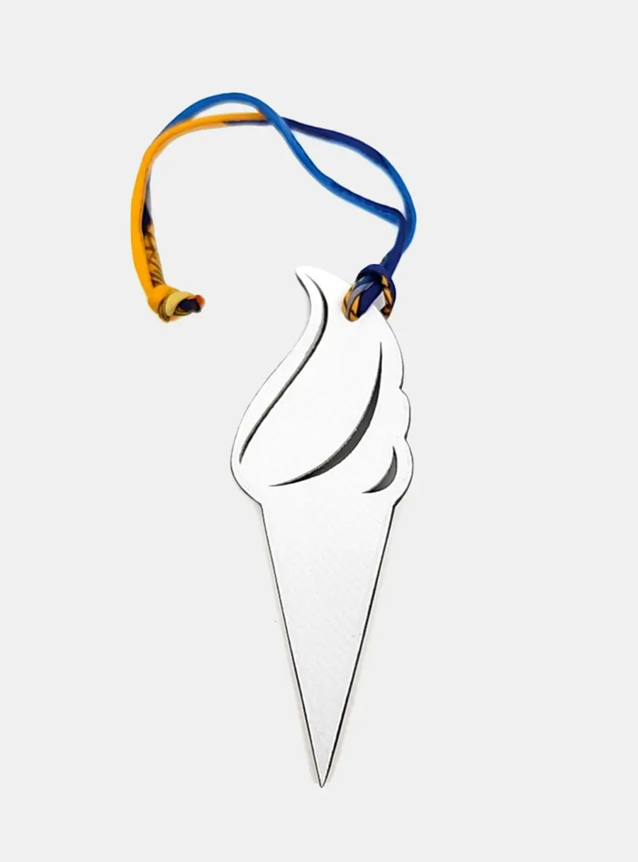 Hermes Petit H Petit Hache White Leather Bag Charm