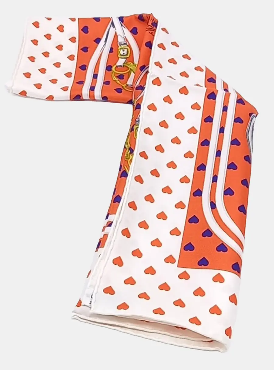 Hermes Multicolor Silk Petite Scarf