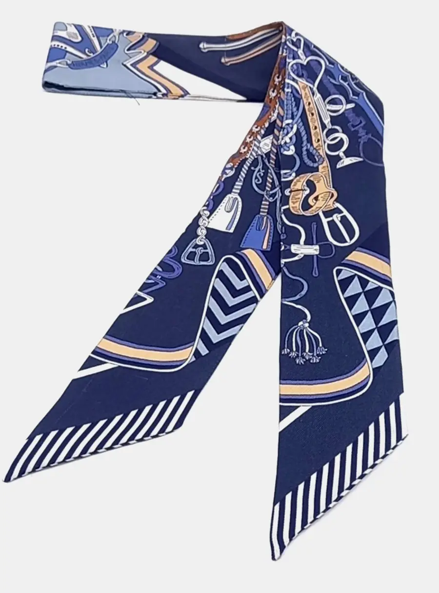 Hermes Multicolor Twilly Scarf