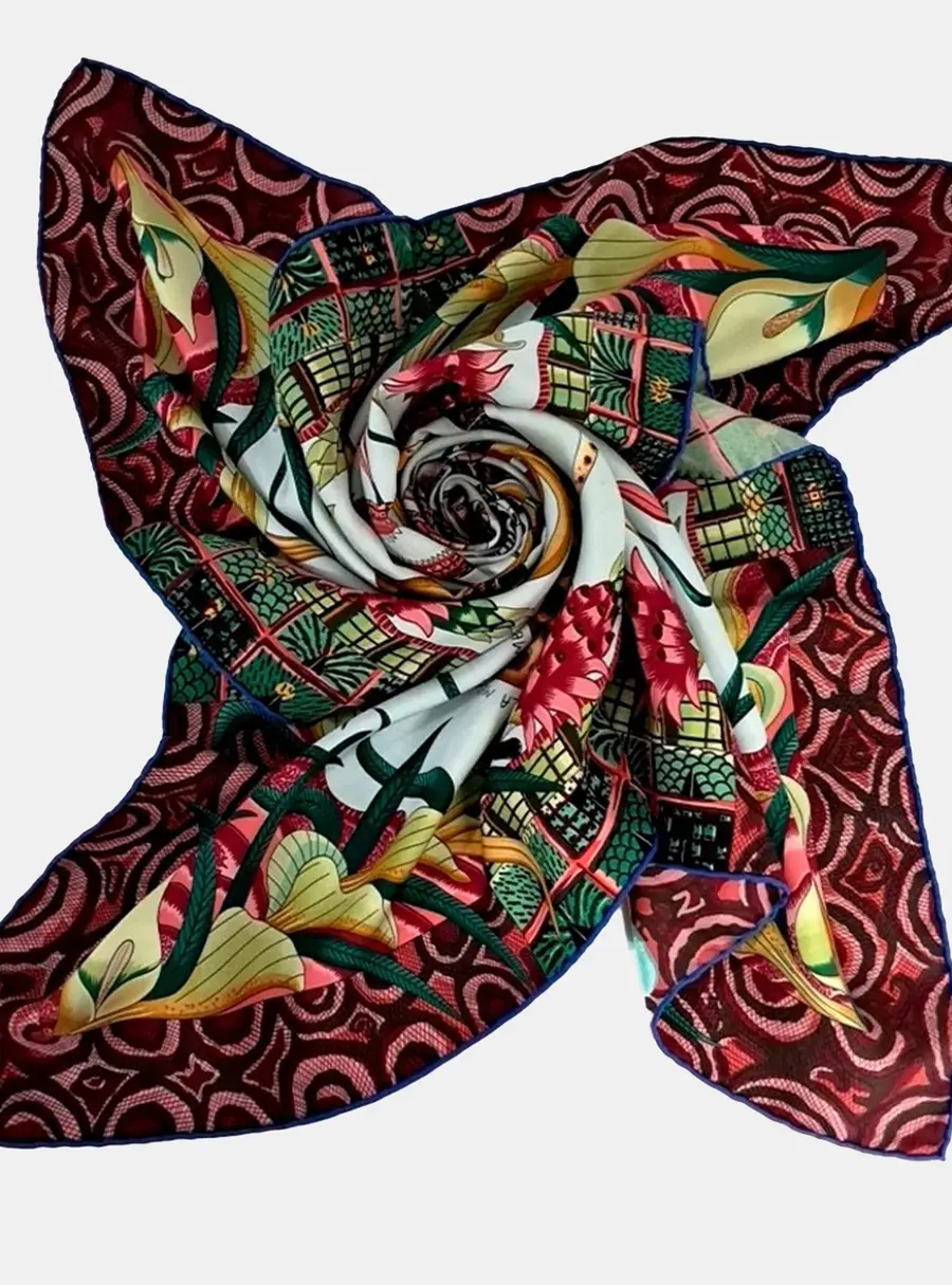 Hermes Multicolor Silk Scarf