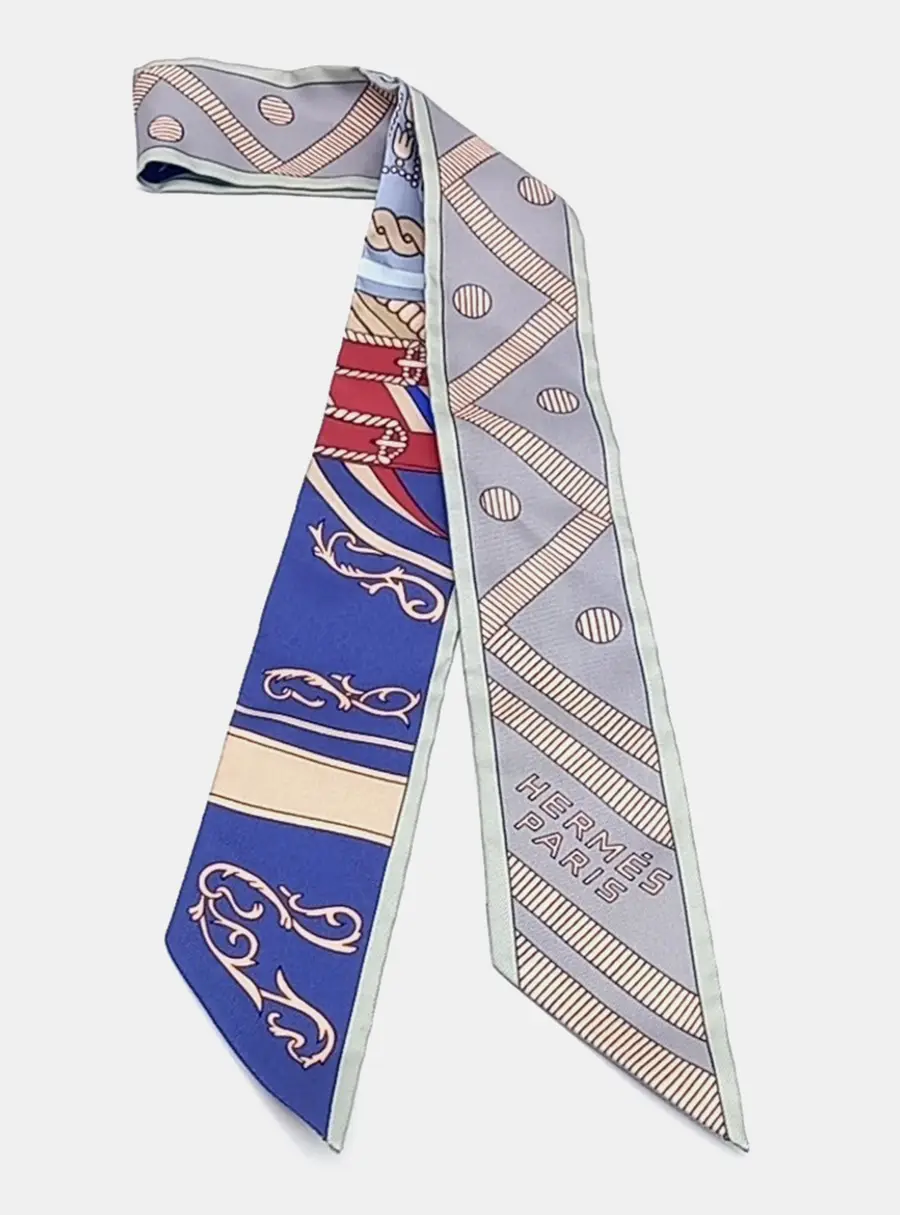 Hermes Silk Multicolor Twilly Scarf