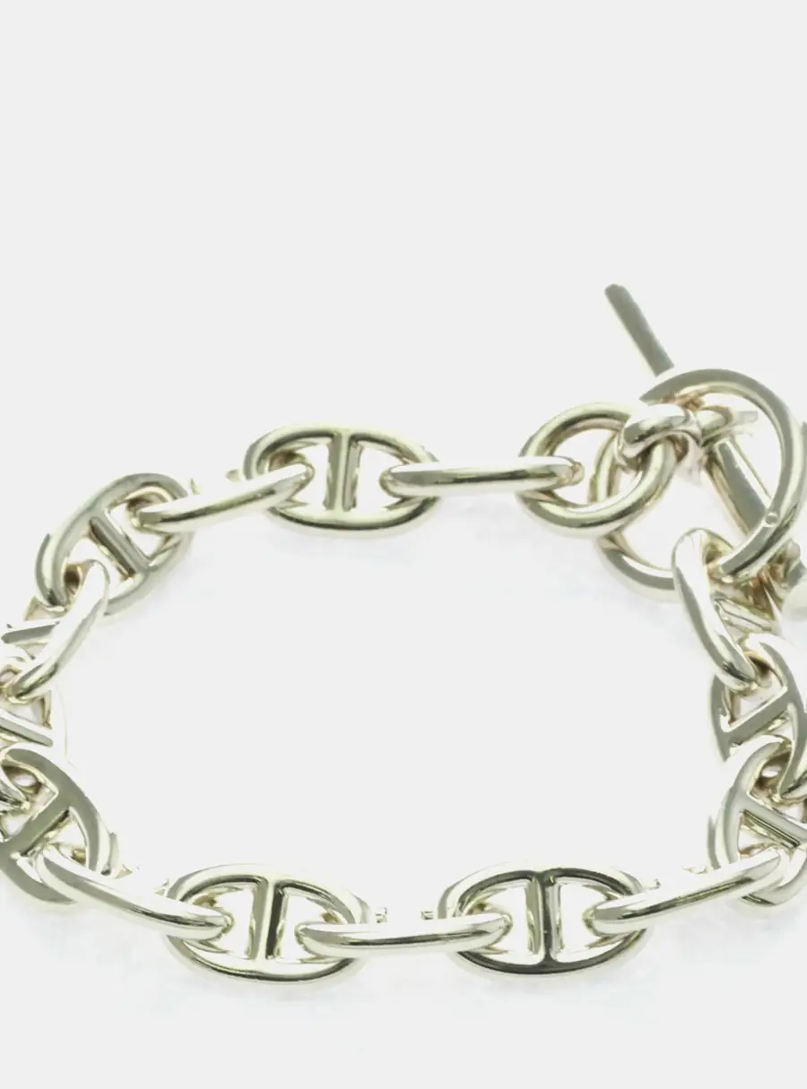 Hermes Chaine D'Ancre MM Silver 925 Charm Bracelet Silver