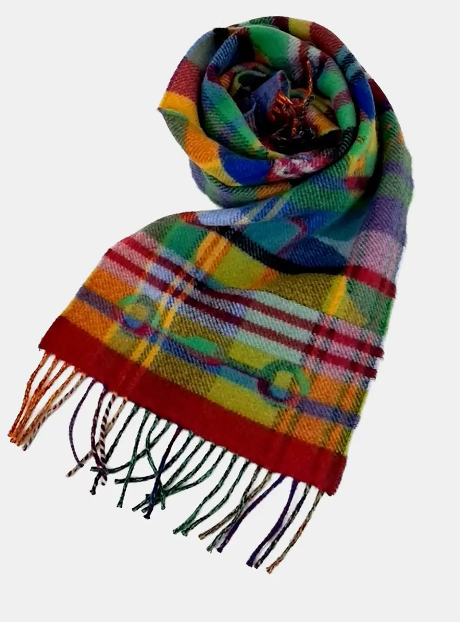 Hermes Multicolor Cashmere Scarf