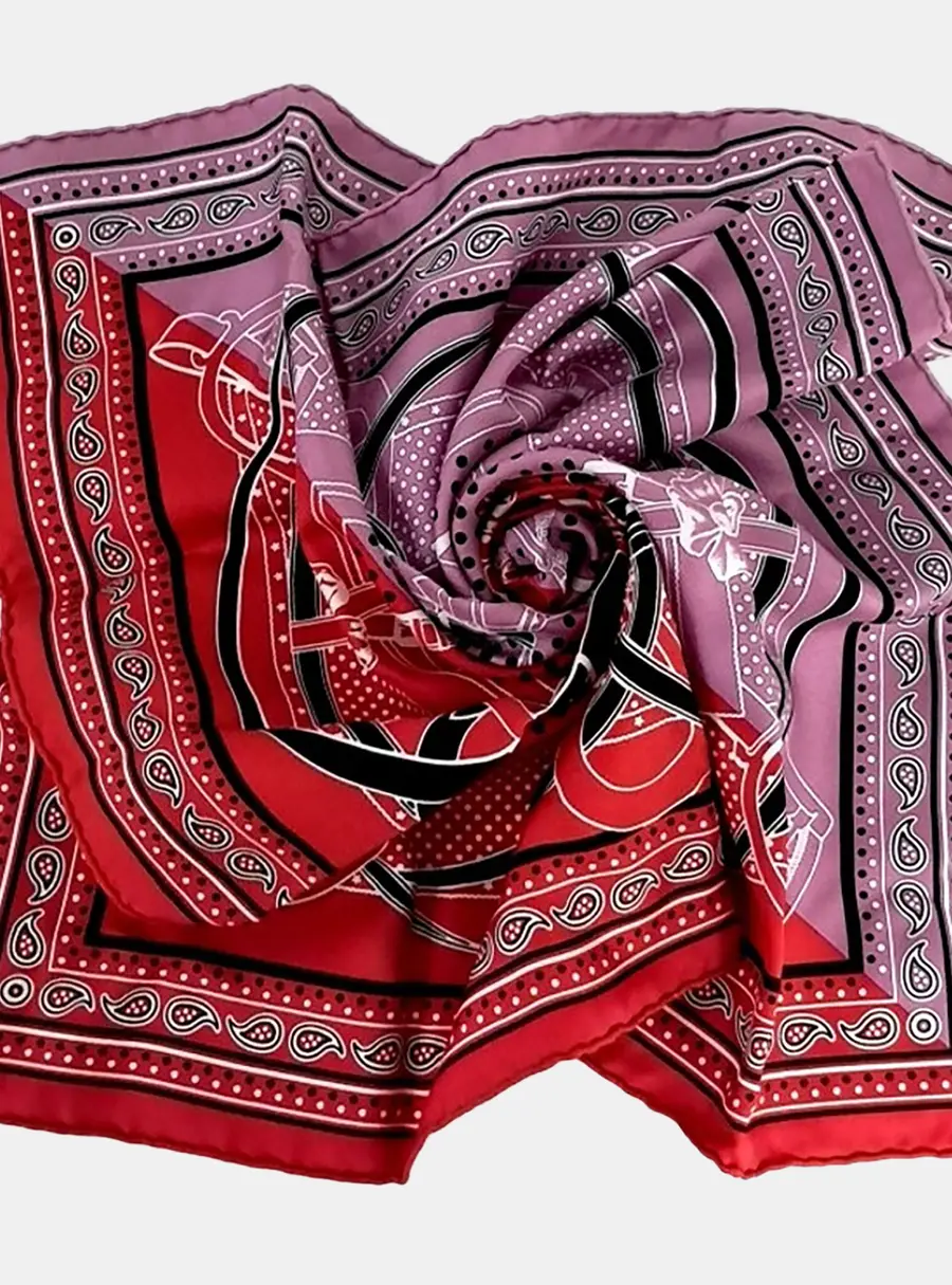 Hermes Multicolor Silk Scarf