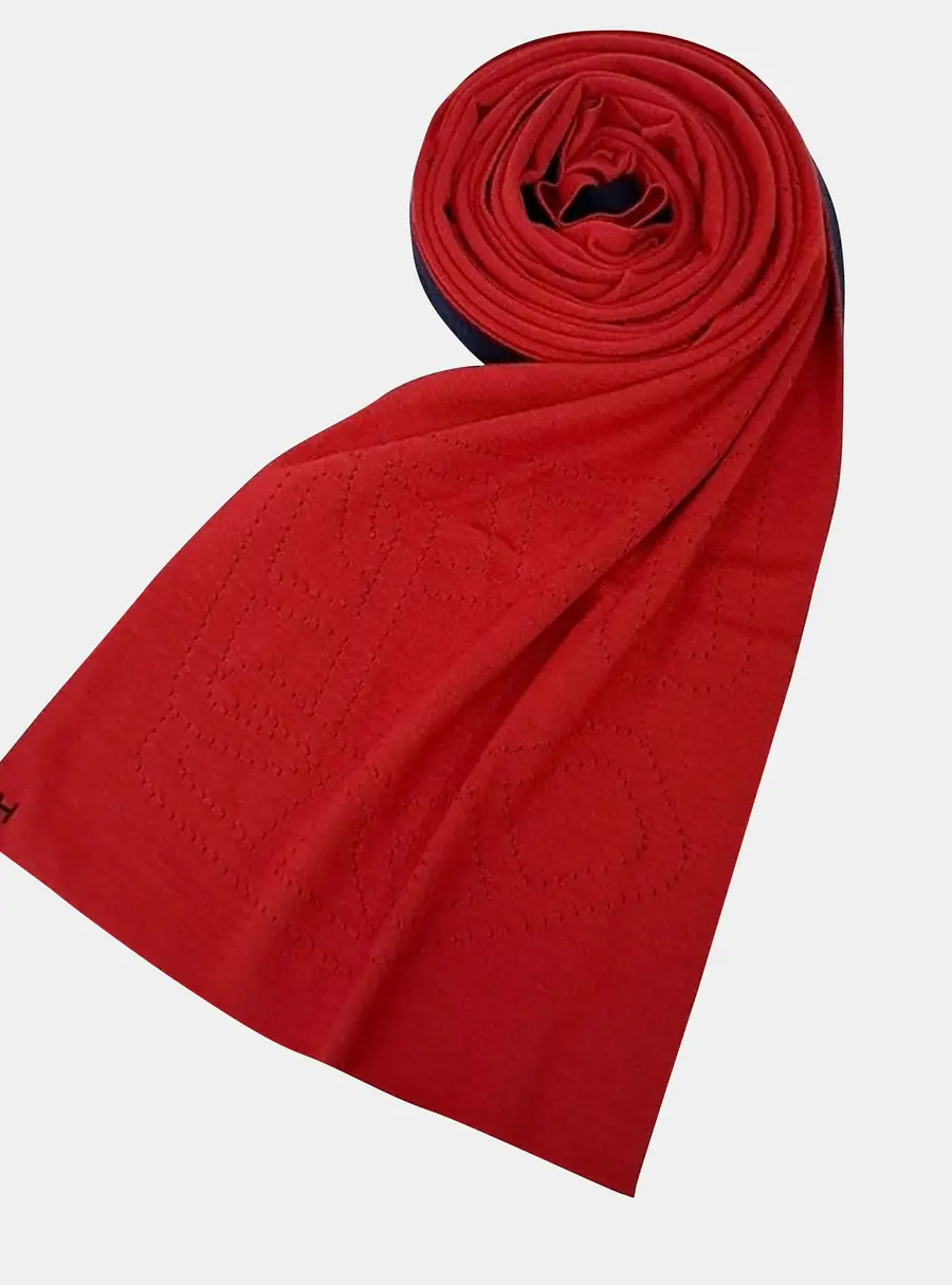 Hermes Red Cashmere Silk Scarf