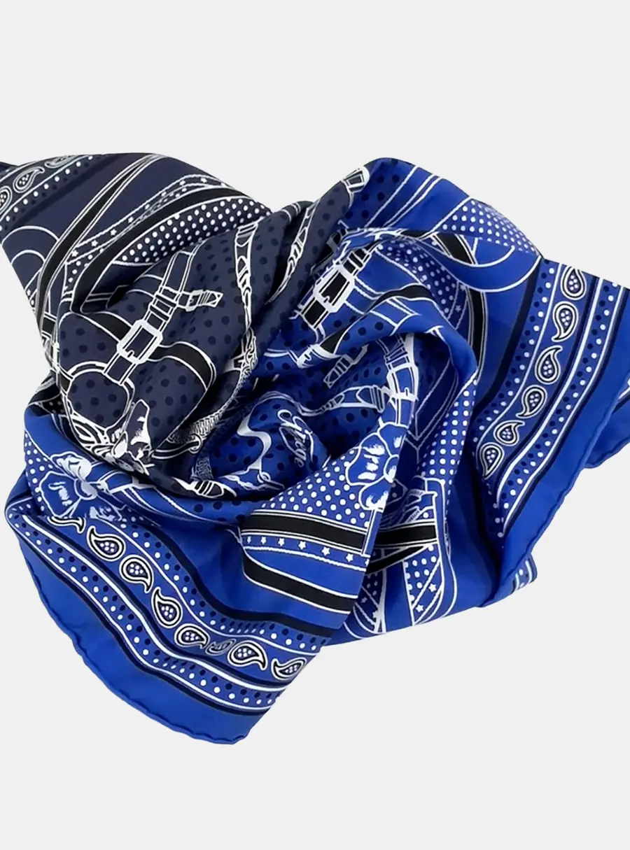 Hermes Silk Blue Scarf
