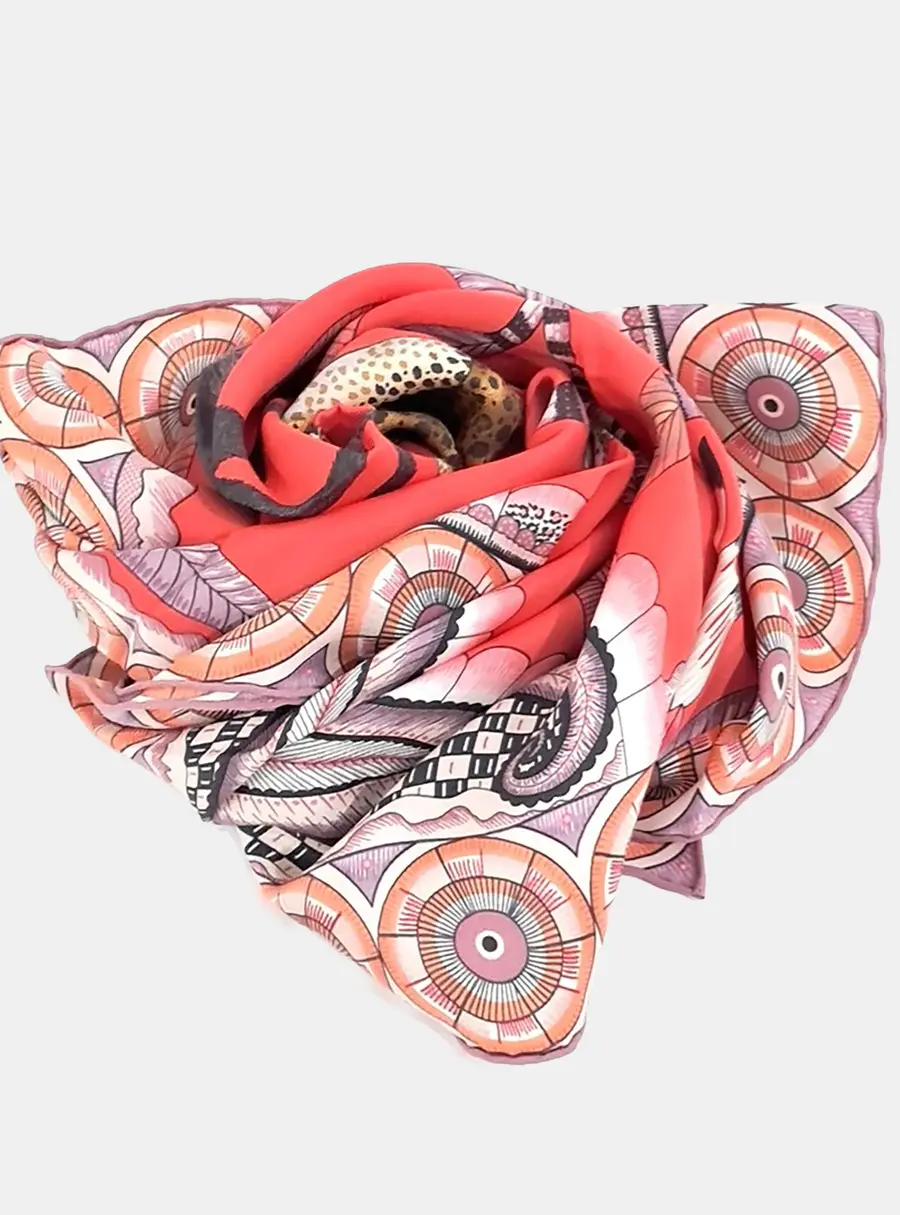 Hermes Multicolor Silk Scarf