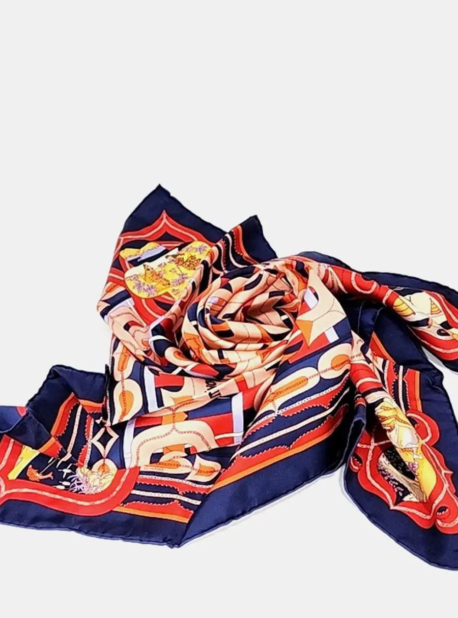 Hermes Multicolor Silk Scarf