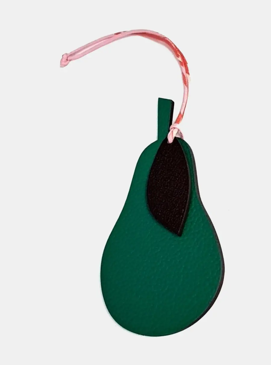 Hermes Leather Green Petit H Bag Charm