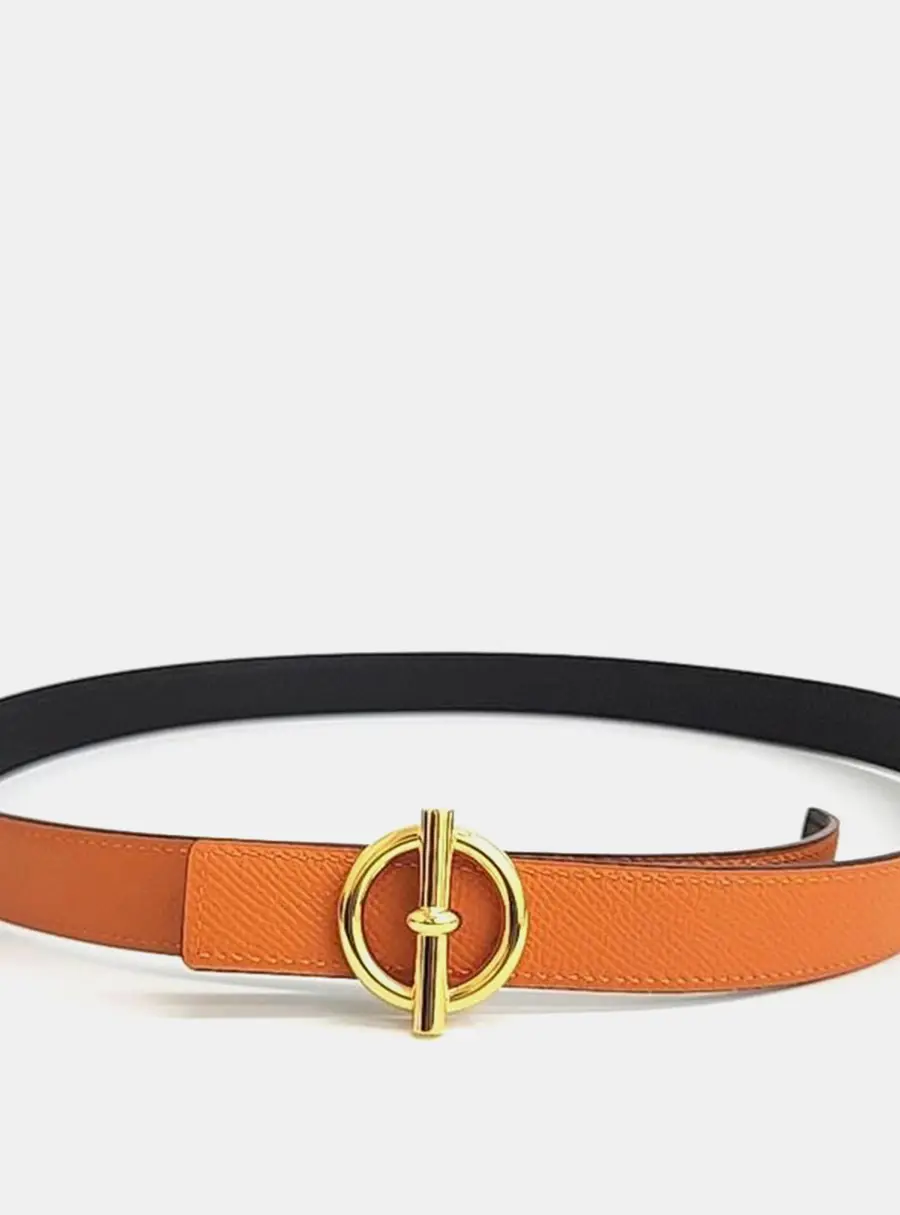 Herm&egrave;s Leather Reversible Belt (D)
