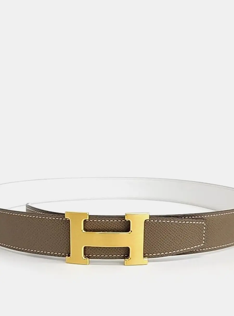 Hermès Leather Reversible Belt (Y) Belt Strap (Y)