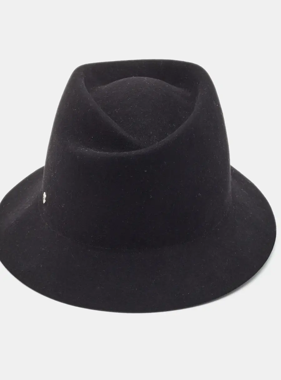 Hermès Black Felt Norah Fedora Hat S