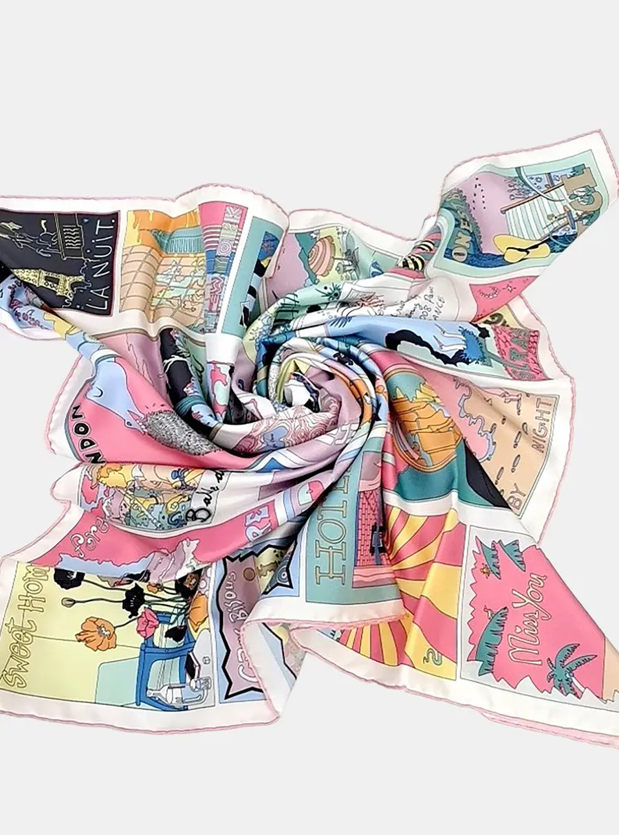 Herm&egrave;s Multicolor silk scarf