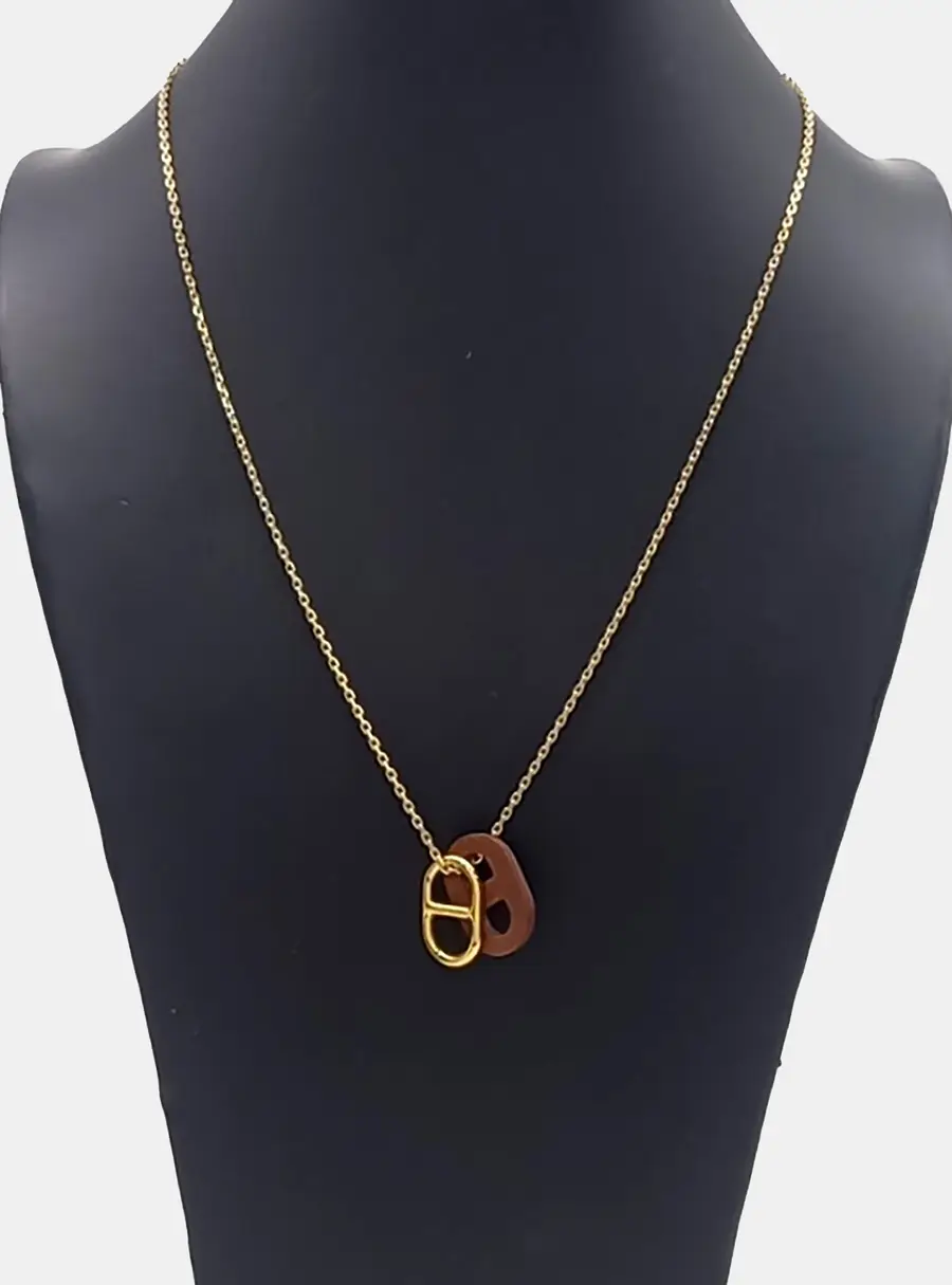 Herm&egrave;s O'Meilon Gold Plated Metal  Necklace