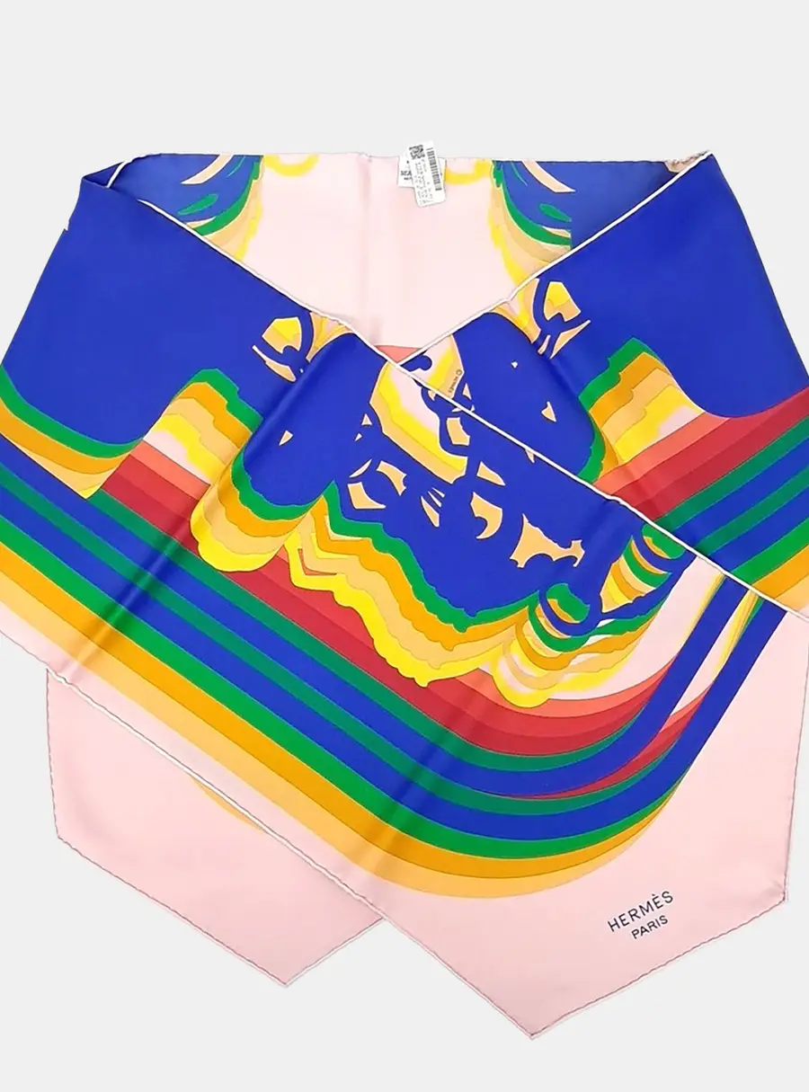 Herm&egrave;s Silk Multicolor Maxi Twilly Scarf
