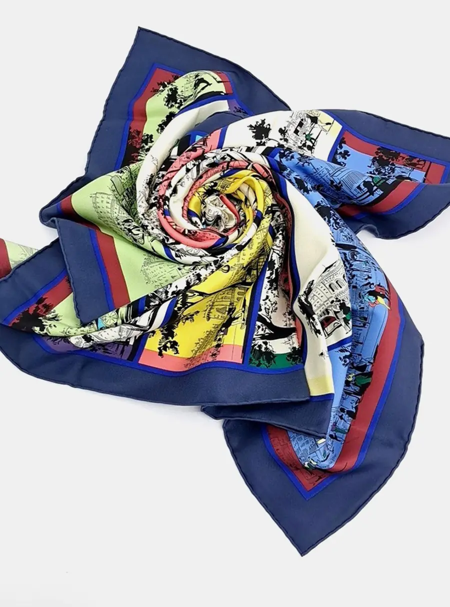 Herm&egrave;s silk multicolor scarf