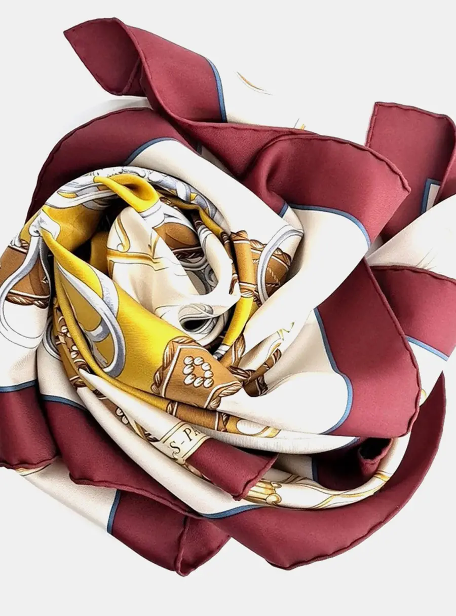 Hermes Multicolor Silk Scarf