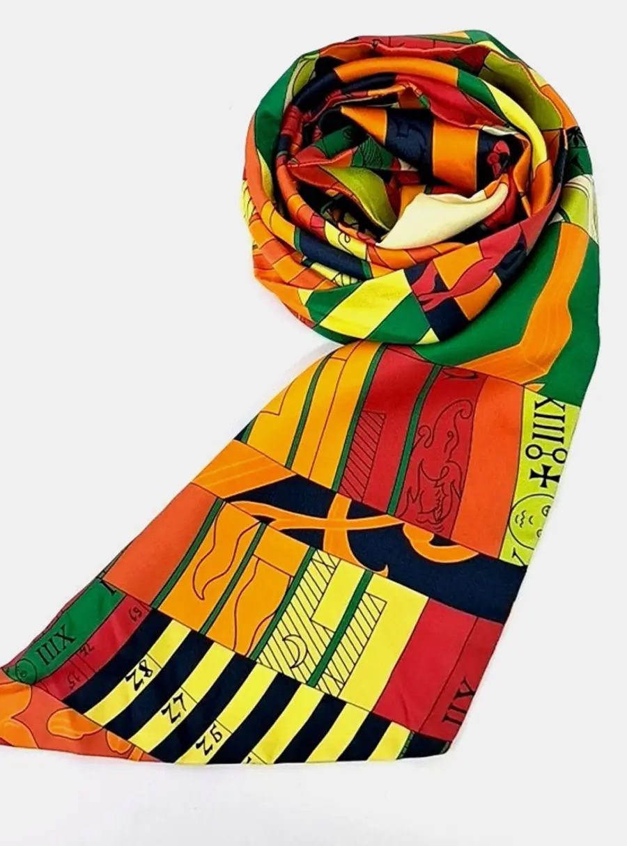 Hermès Multicolor Silk Maxi Twilly