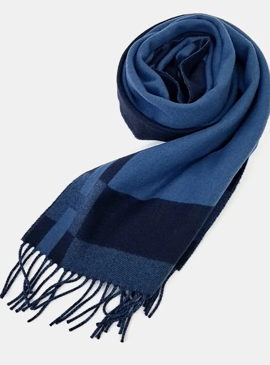 Hermes Blue Cashmere Scarf