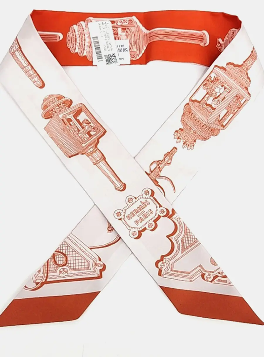 Herm&egrave;s Multicolor Cotton Twilly scarf