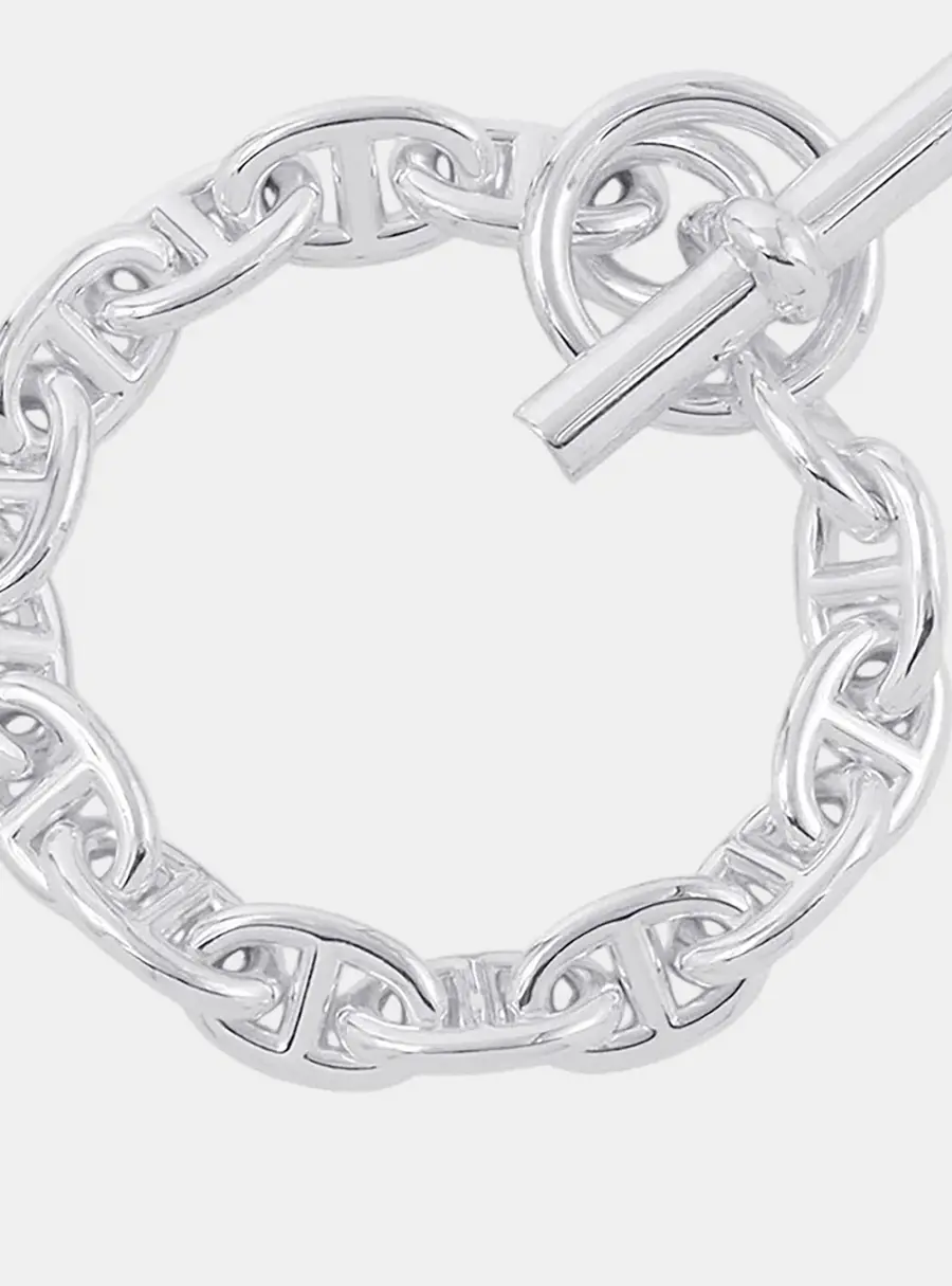 Hermes Chaine d'Ancre 925 Sterling Silver Bracelet PM