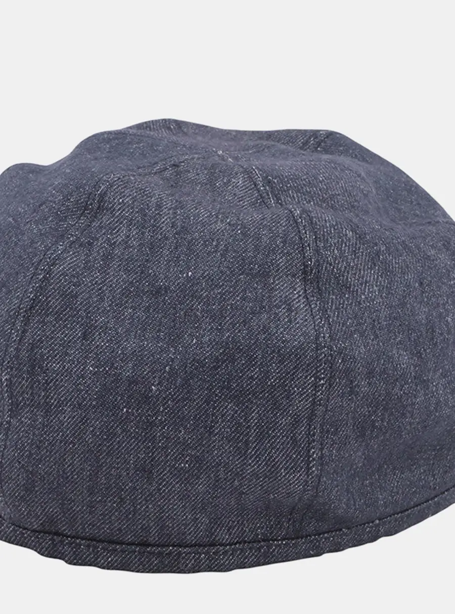 Hermes Gabriel 57 Navy Linen Beret