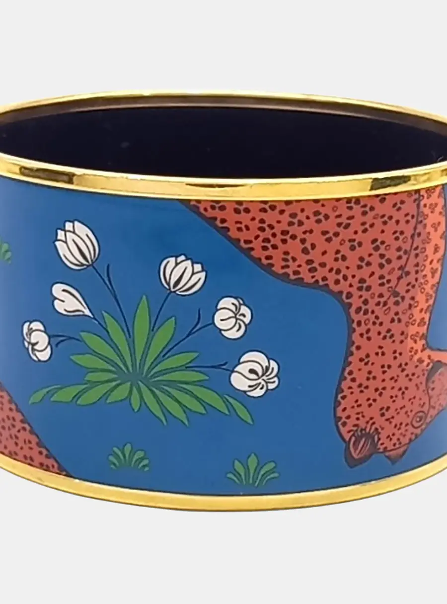 Herm&egrave;s Multicolor Gold Tone Bangle