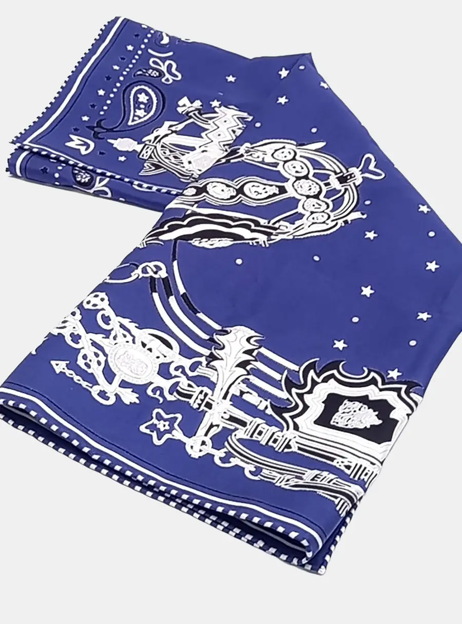 Hermès Petite Blue Silk Scarf